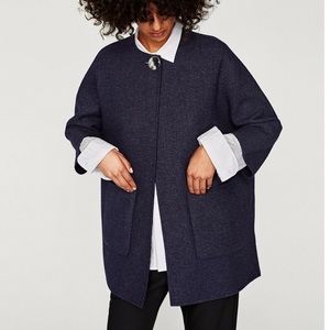 ZARA round neck coat with long sleeves - NEW!